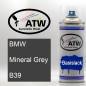 Preview: BMW, Mineral Grey, B39: 400ml Sprühdose, von ATW Autoteile West.